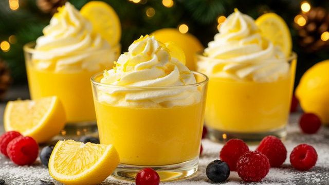 Лимонный десерт «Снежная королева» 